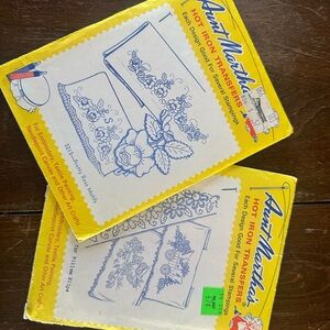 Lot of 2 - Aunt Martha’s hot iron transfers